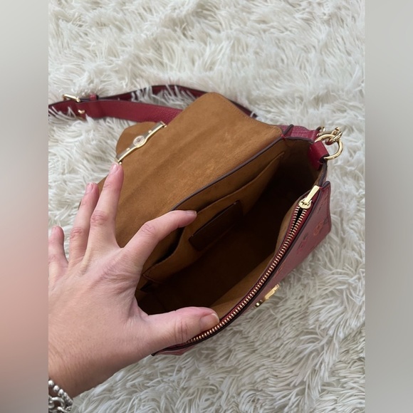 Coach Peony Print Morgan Top Handle Satchel - Picture 3 of 11